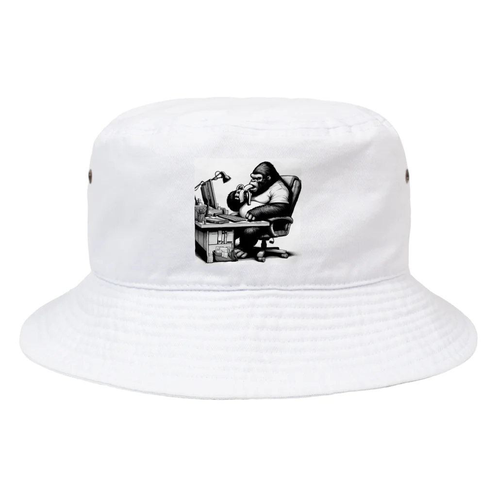 namidamakiのサラリーマンゴリラの昼食 Bucket Hat