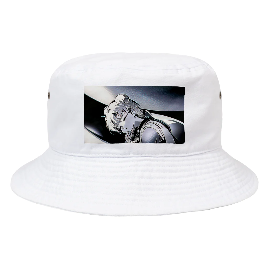 スーパーガール_super girl👸👗のセーラームーン風🌙居眠りガール Bucket Hat