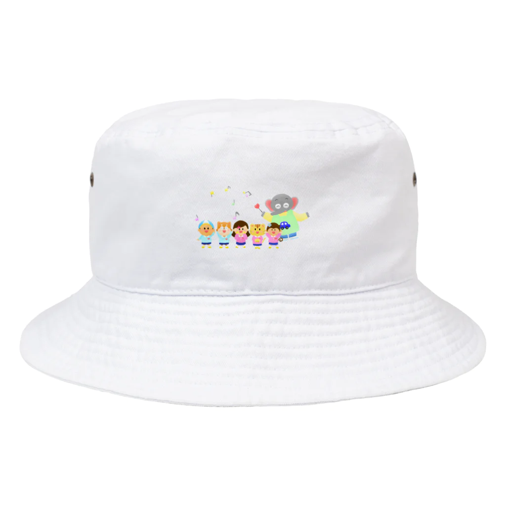 エレファント先生と虹色こどもたちのエレファント先生キラキラ Bucket Hat