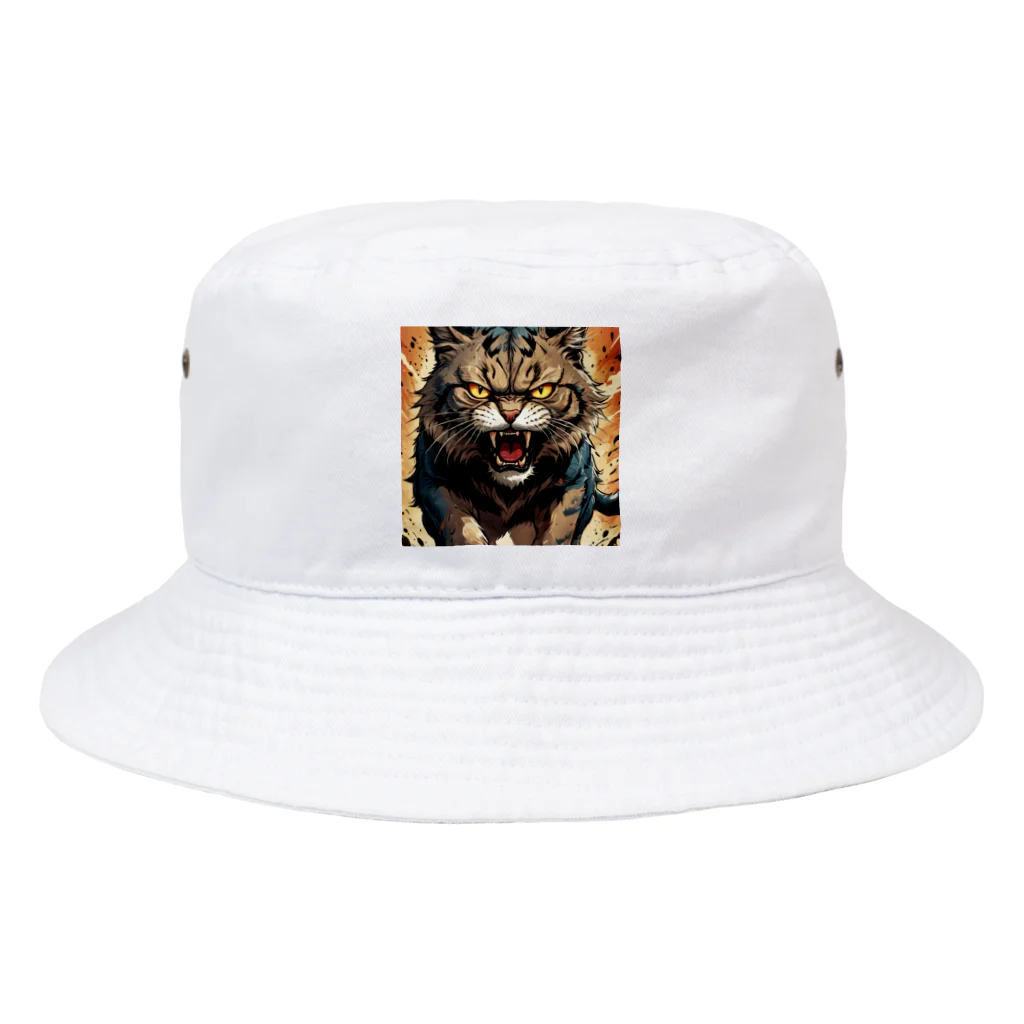 manaco-の突進ネコちゃん Bucket Hat