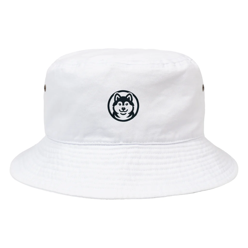 YOUSUN SHOPのブラックシバのキュートなロゴマーク Bucket Hat