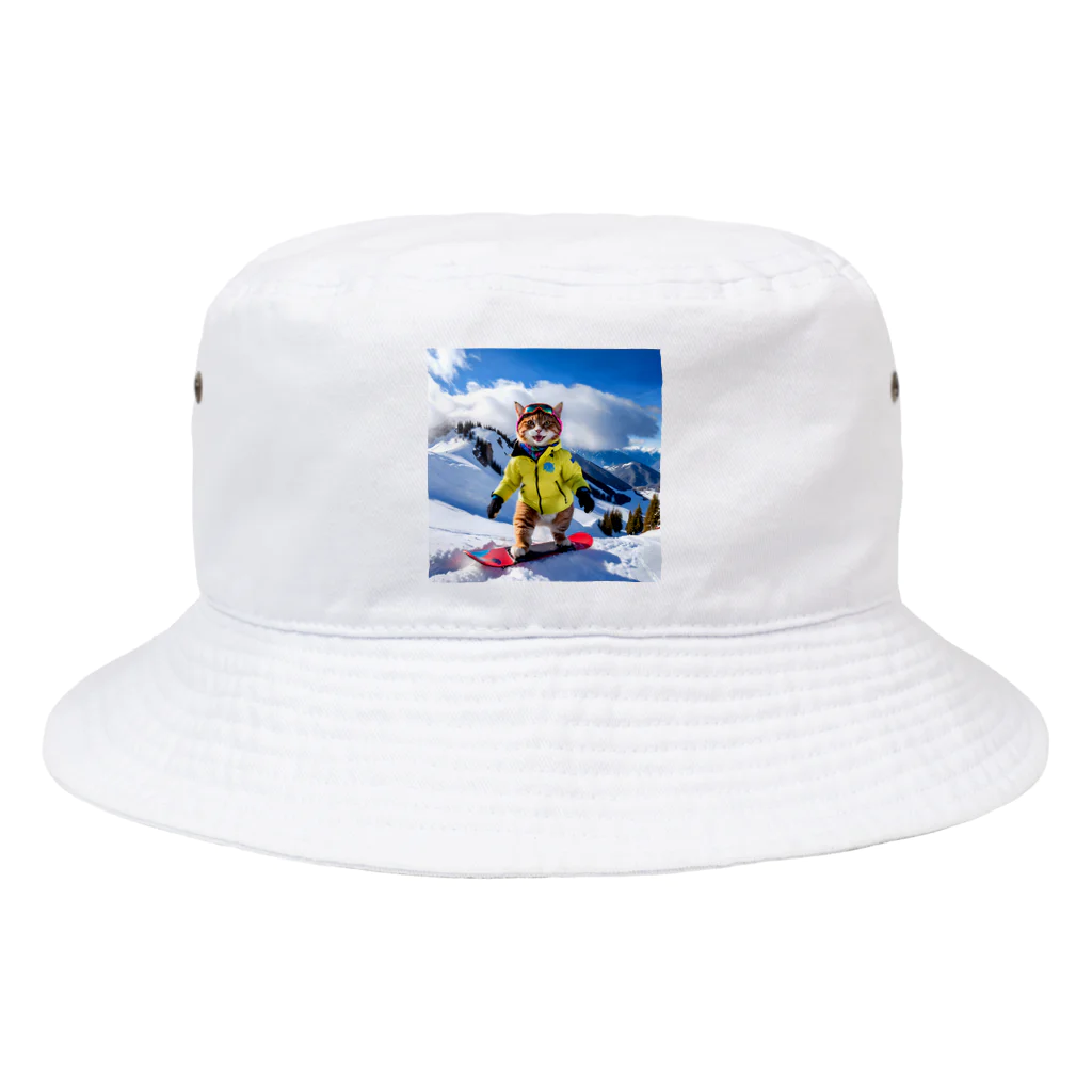 ikasumikoboのスノボ猫 Bucket Hat