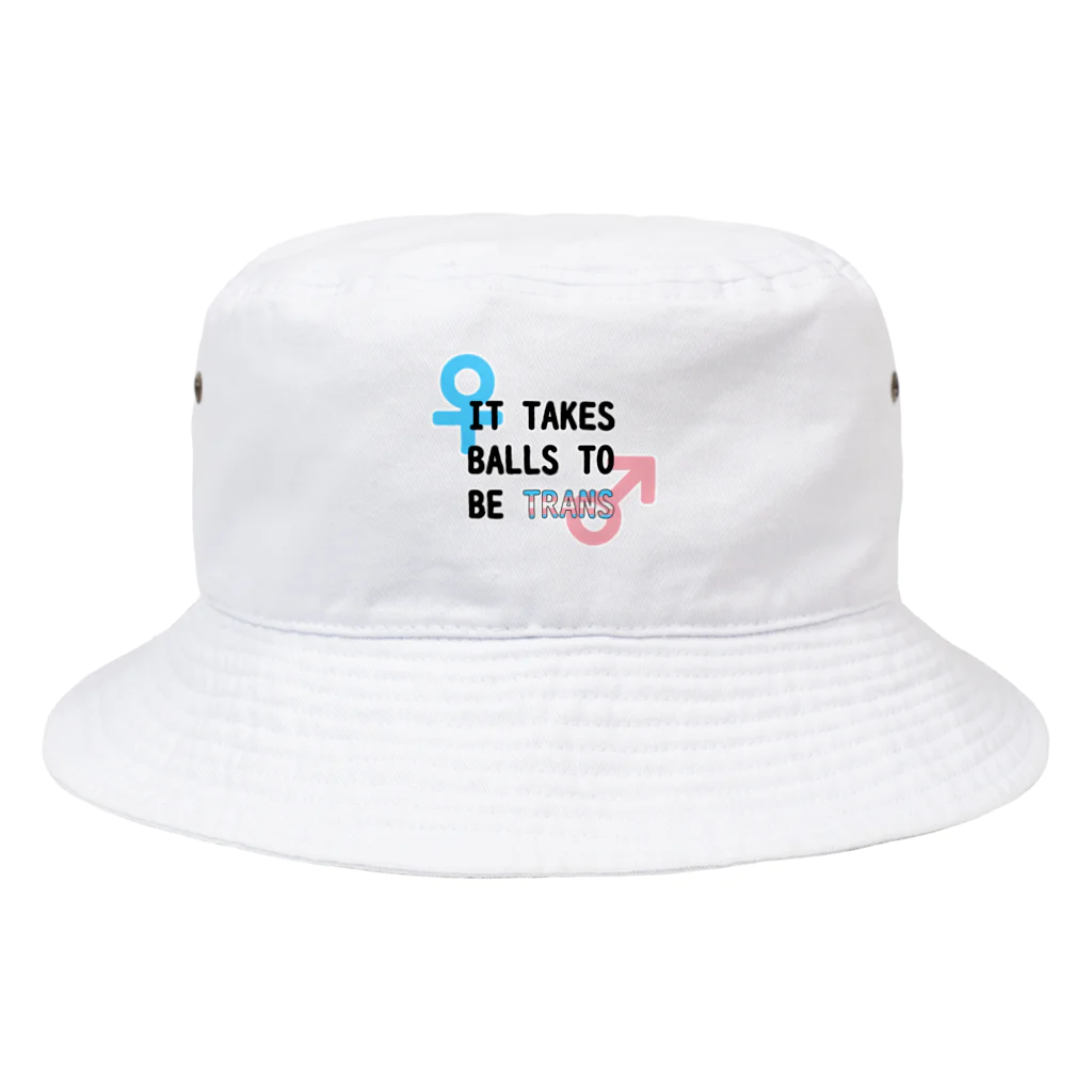 Café Roseraieの「It Takes Balls to be Trans」 Bucket Hat