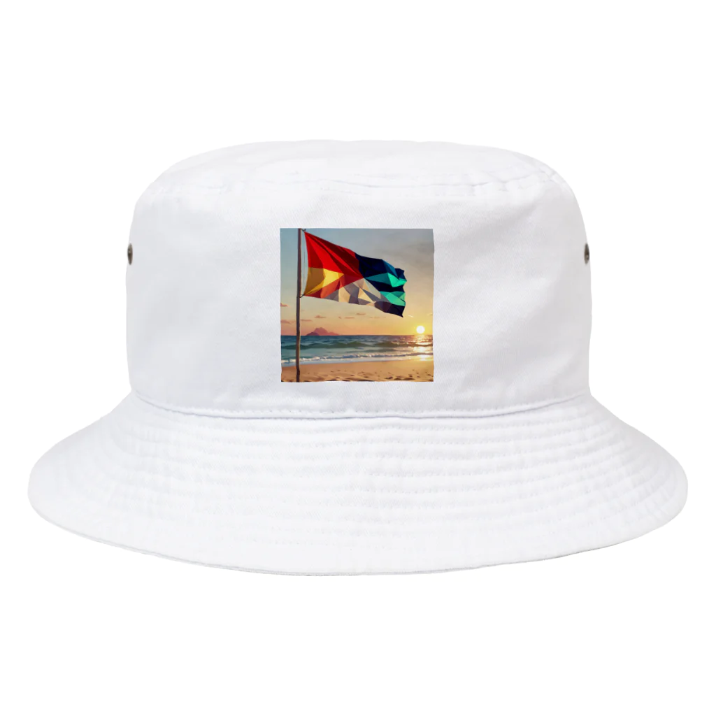 hitayakiの風になびくビーチフラッグ Bucket Hat