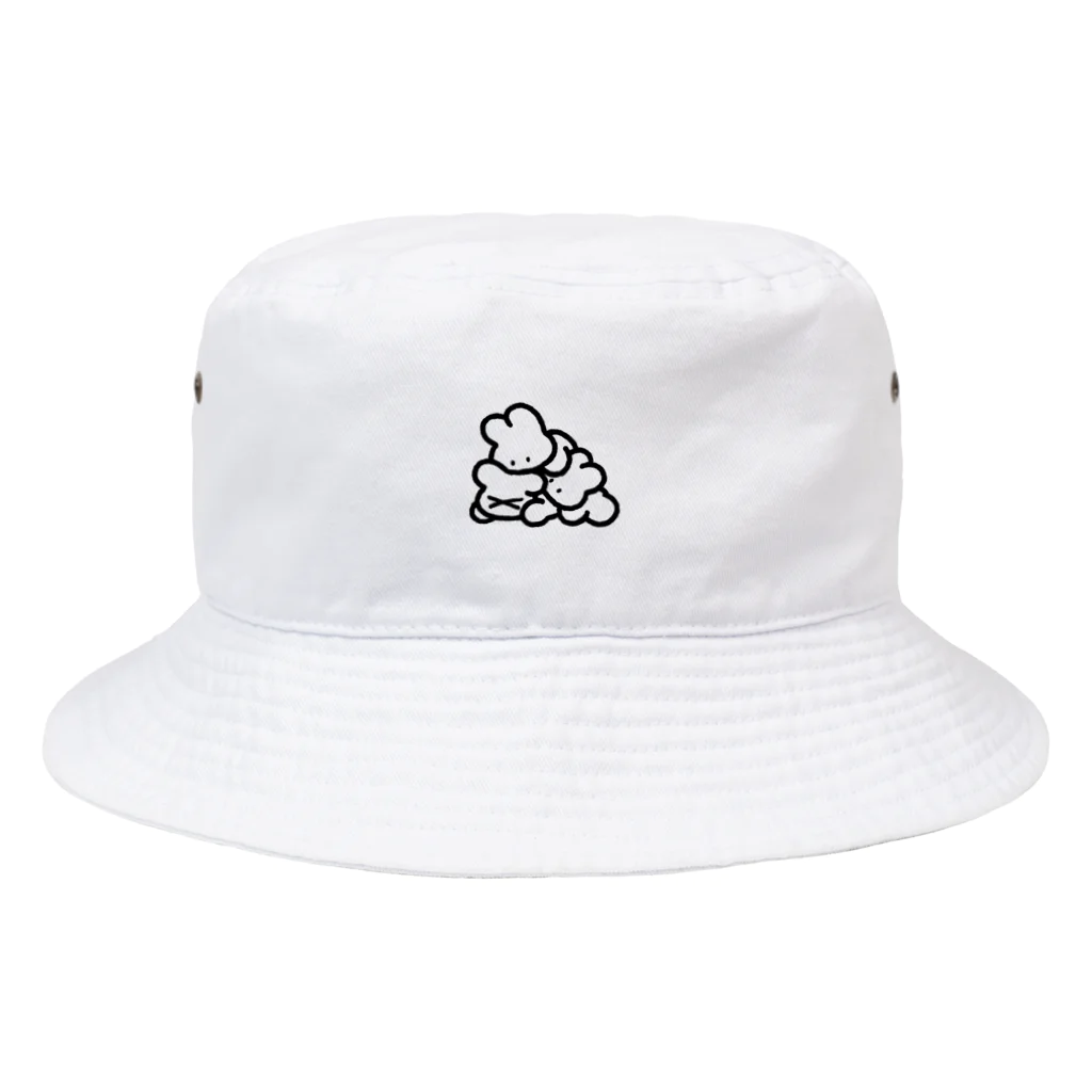 みずしままゆこのぺしょってなった うさちゃん（ぶらっく） Bucket Hat