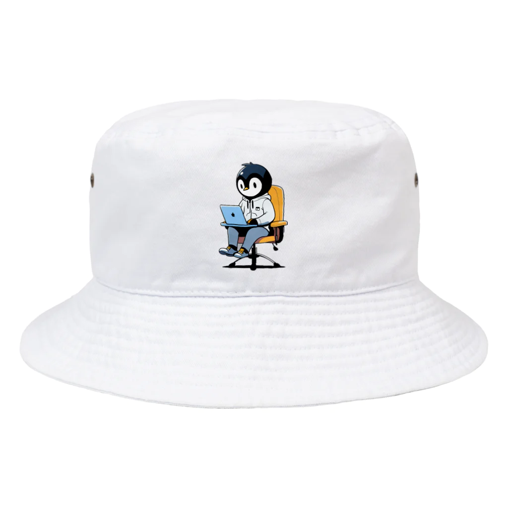 エンジニアあにまる。のエンジニアぺんぎん。2 Bucket Hat