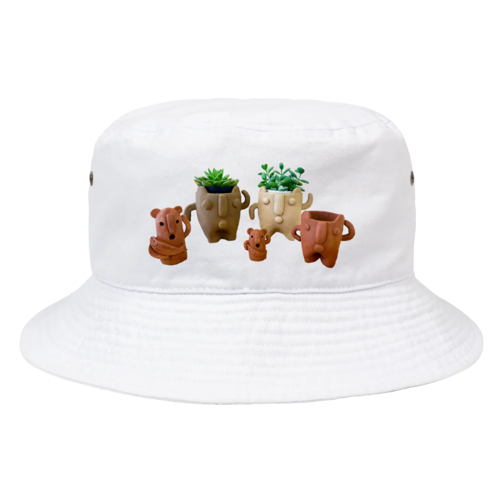 atelier_lapislazuliのはにわ集合 Bucket Hat