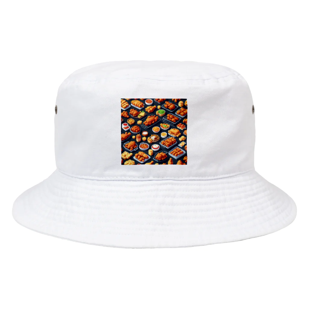 ドット絵賢者のドット絵シリーズ９チキン祭りゴージャスver. Bucket Hat