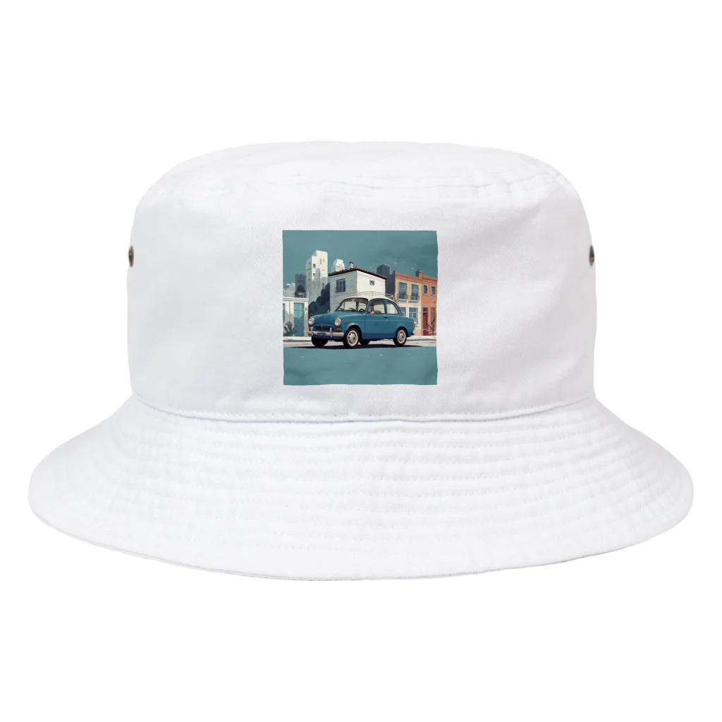 Su Shopの青い車２ Bucket Hat