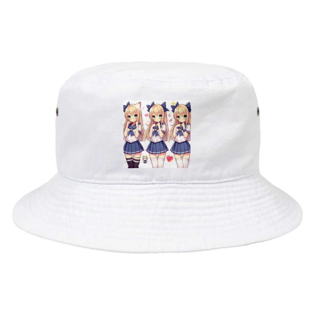 aaammmamのセーラー服　ロングヘア　美少女　アニメ　漫画　日本 Bucket Hat