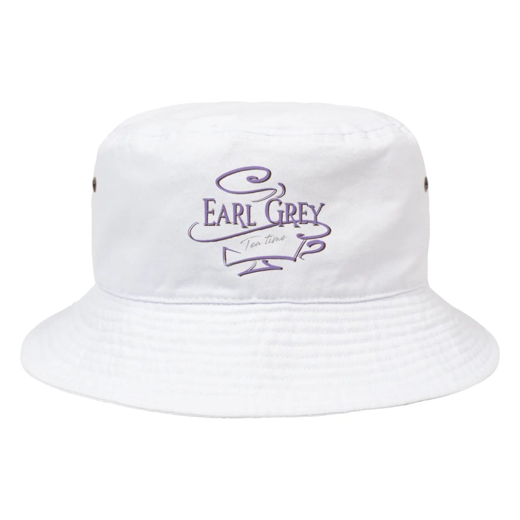 Earl Grey tea timeの【ロゴ】アールグレイ Bucket Hat