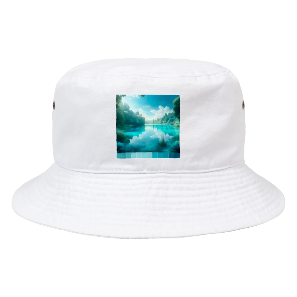 hana2ginの Almost Transparent Blue. Bucket Hat