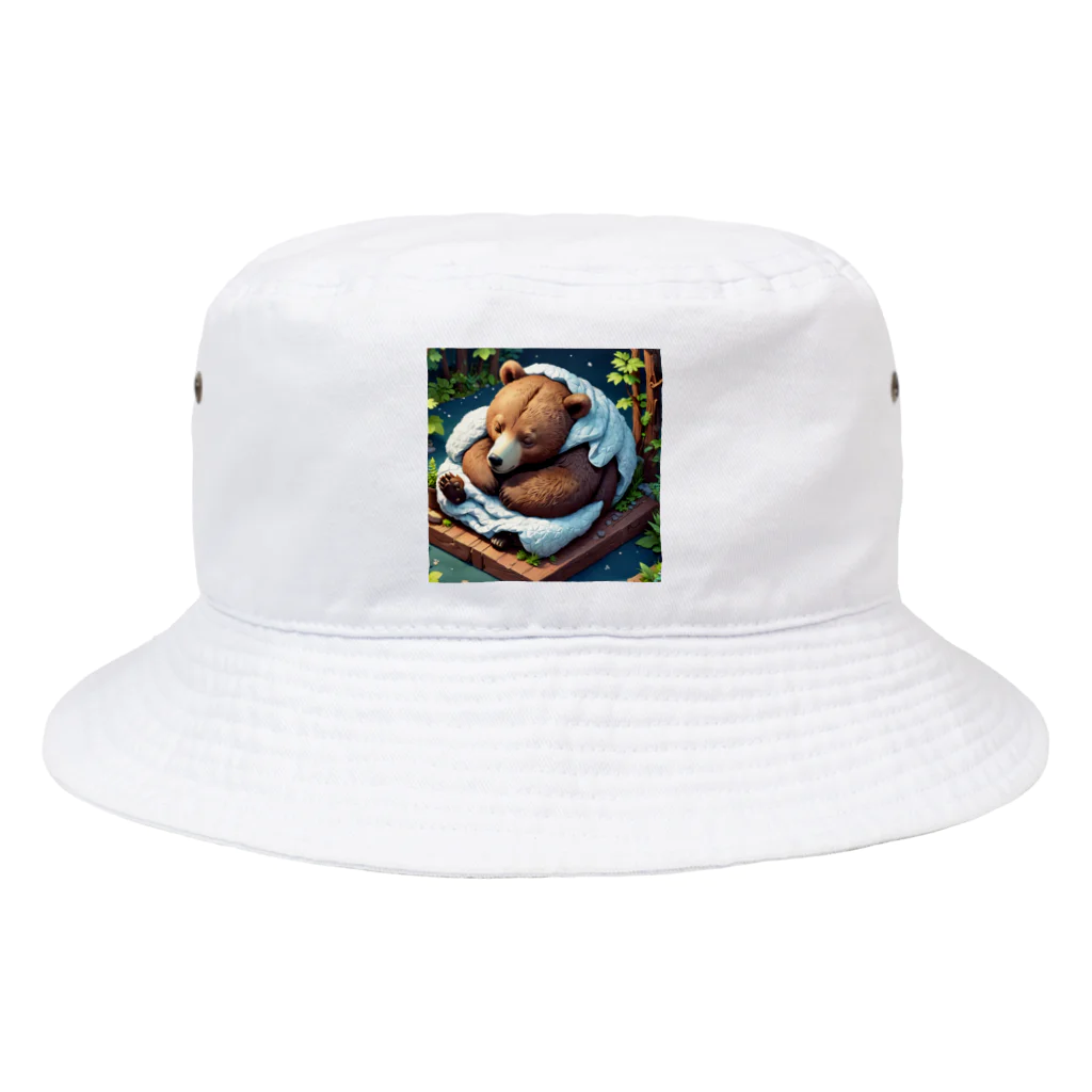 altemaのバスタオルに包まるクマ Bucket Hat