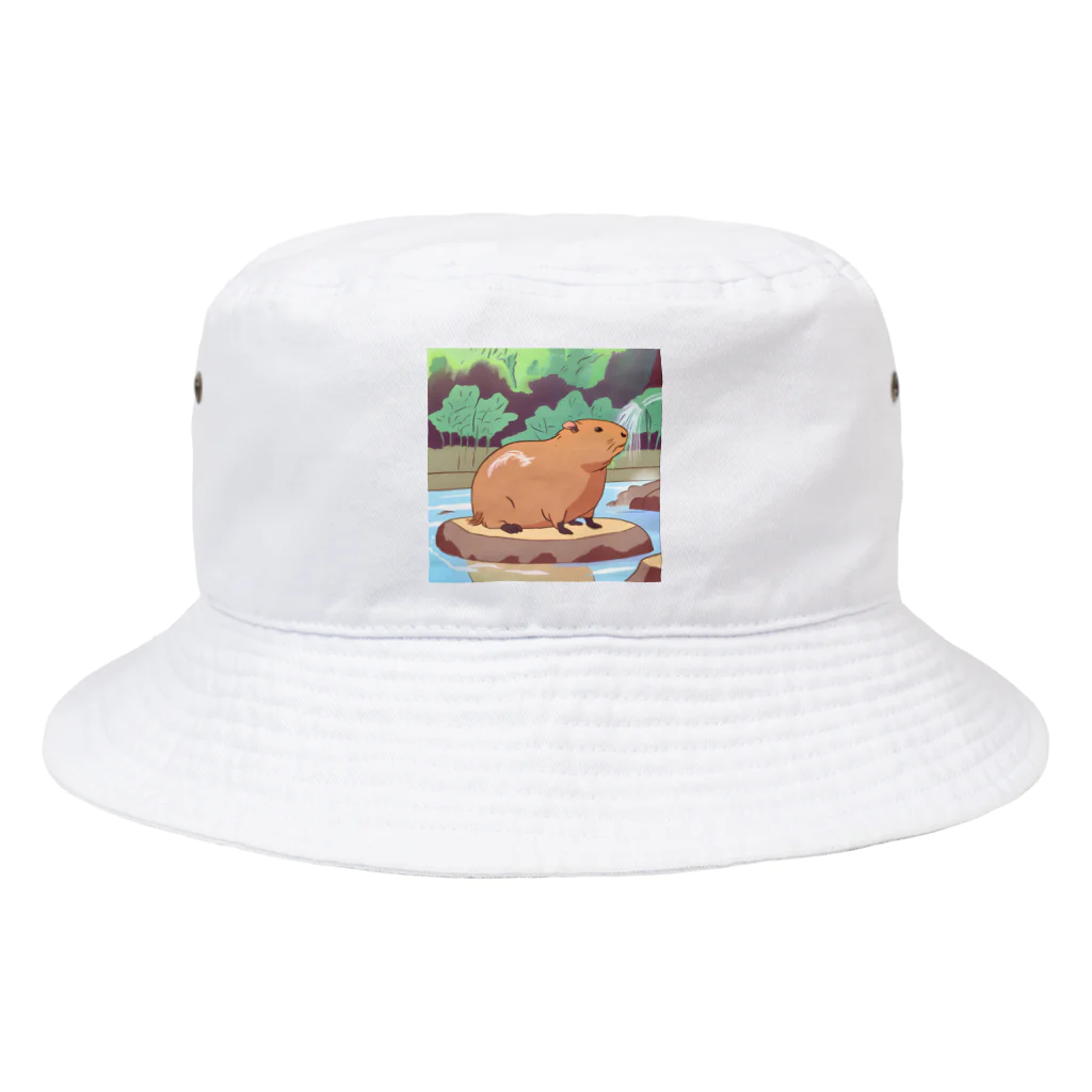 アマサキの癒しのアニメ調カピパラ Bucket Hat