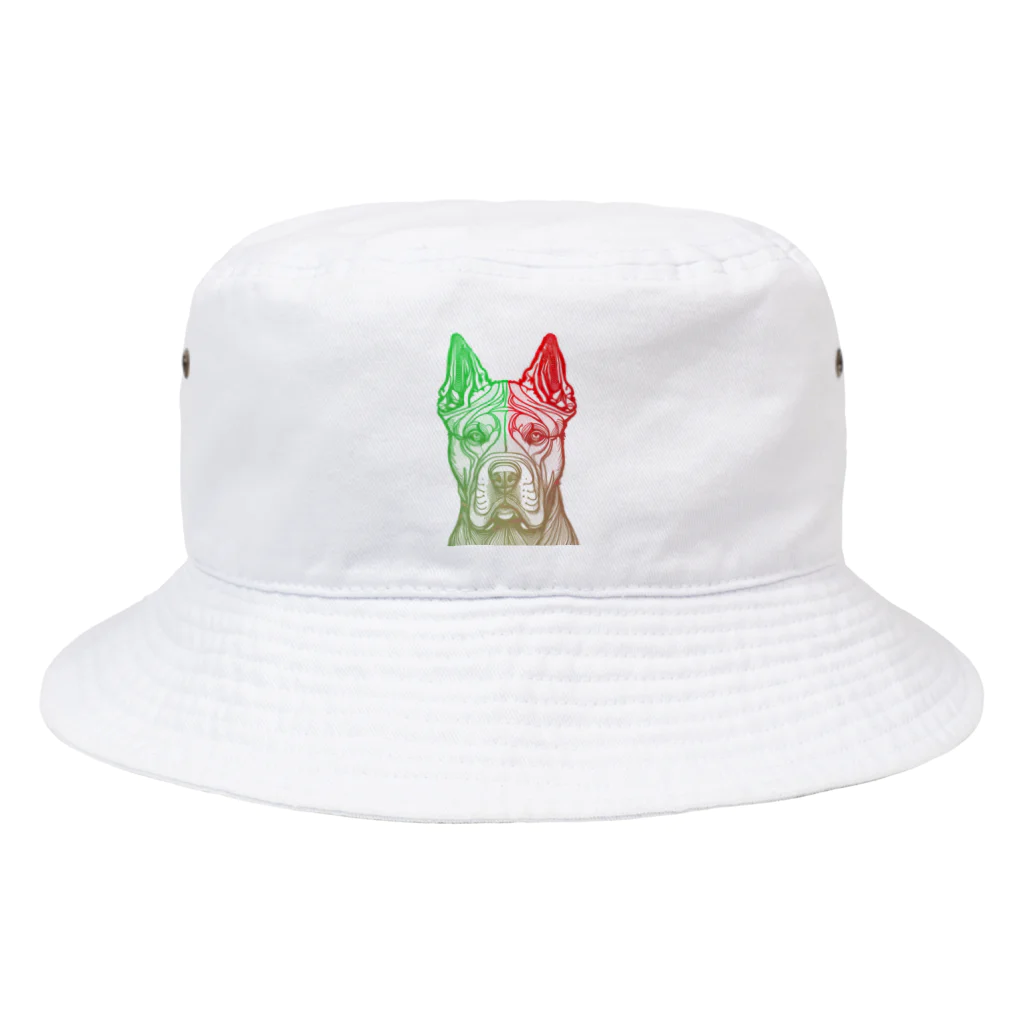 中野いちろうのレッド＆グリーンドッグ Bucket Hat