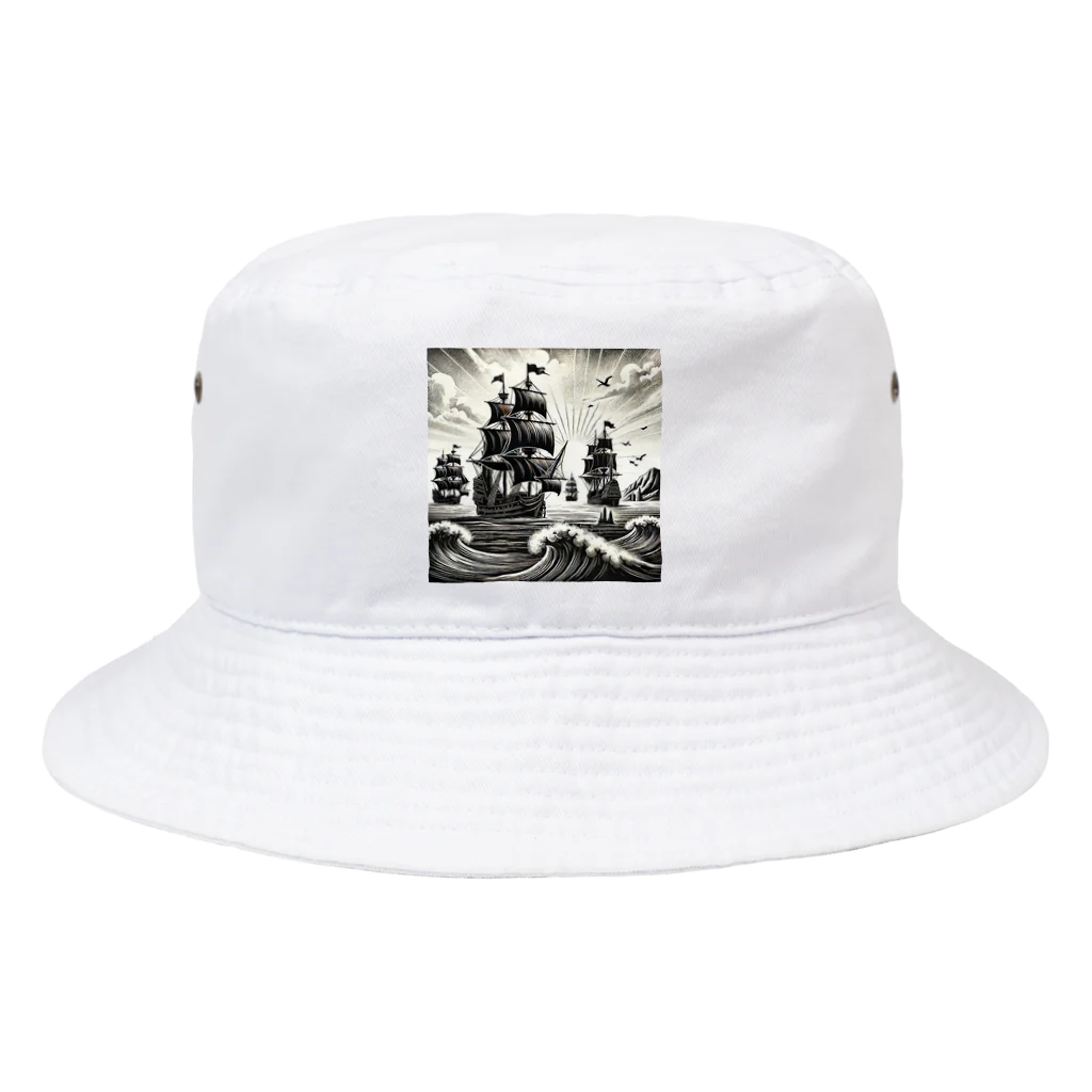 海の幸の黒船 Bucket Hat