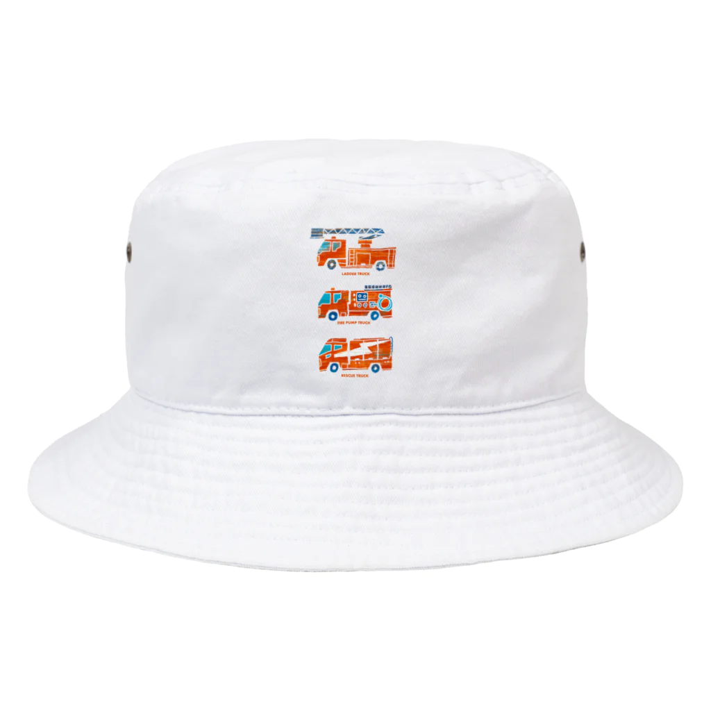 watasackの消防車（はしご車、ポンプ車、レスキュー車） Bucket Hat