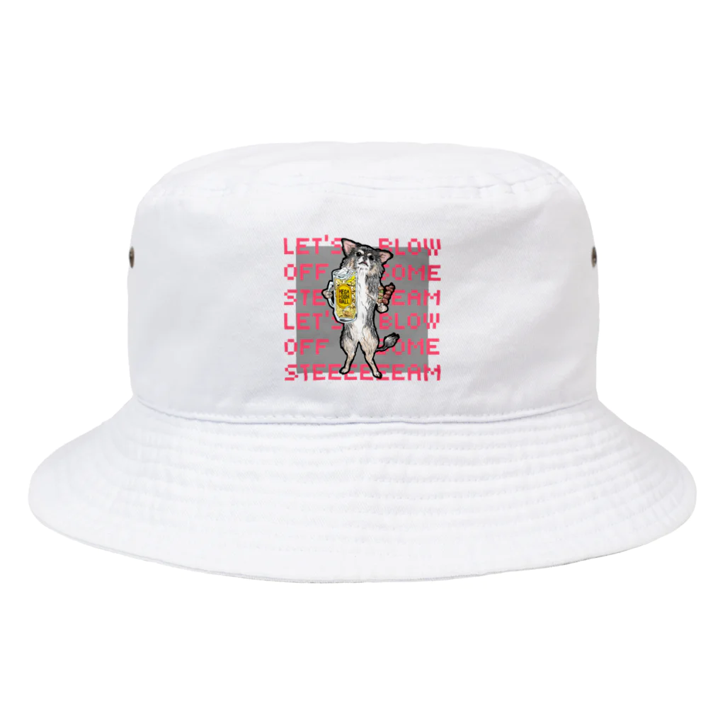 N谷スタジオのハイボール大好きチワワ Bucket Hat