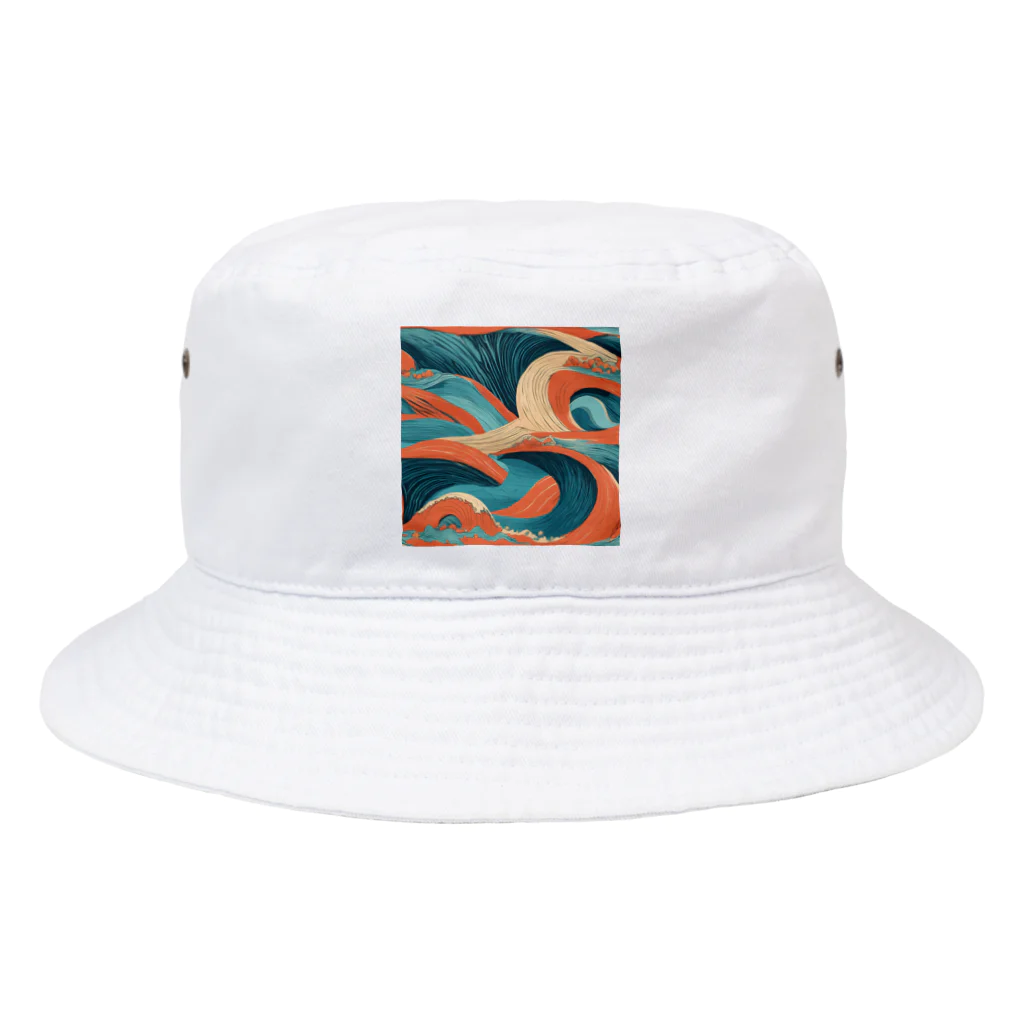 8890のウェーブ Bucket Hat