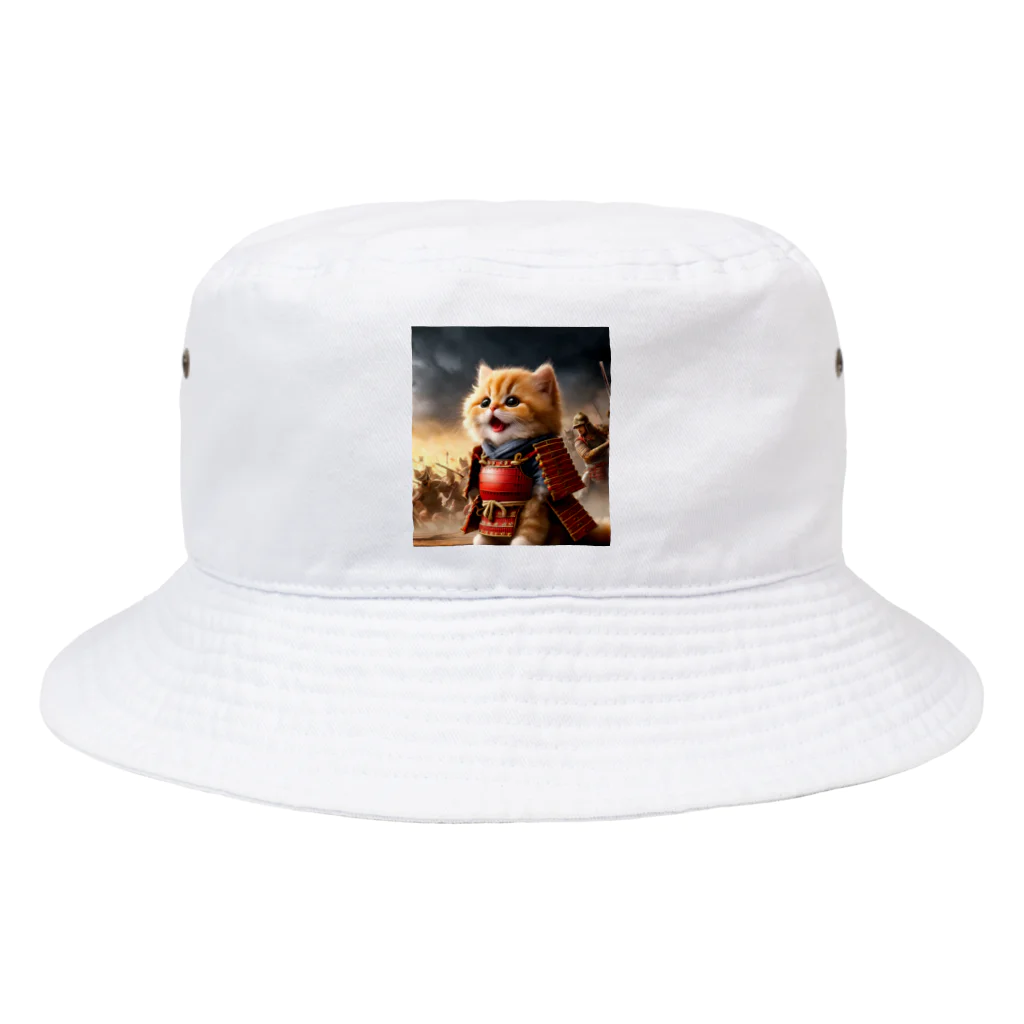 もふもふ日本史の戦ねこ Bucket Hat