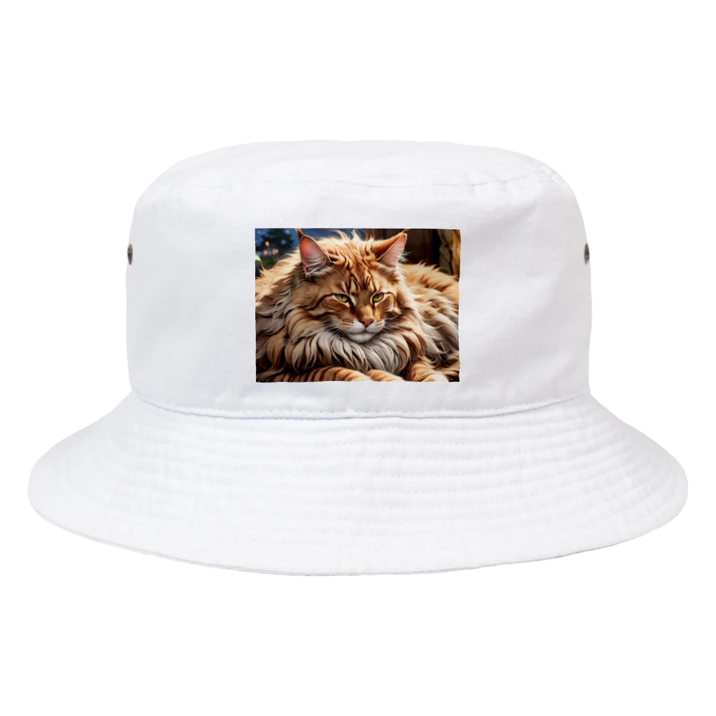 ねむねこのお店のふさふさねこ Bucket Hat