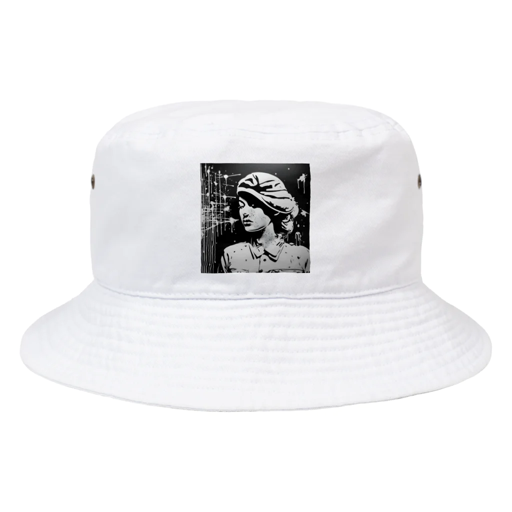 8890のスプレーアート Bucket Hat