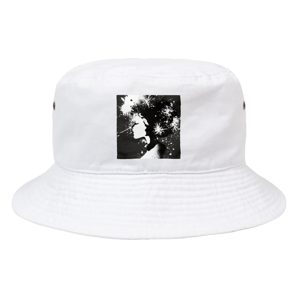 8890のスプレーアート Bucket Hat