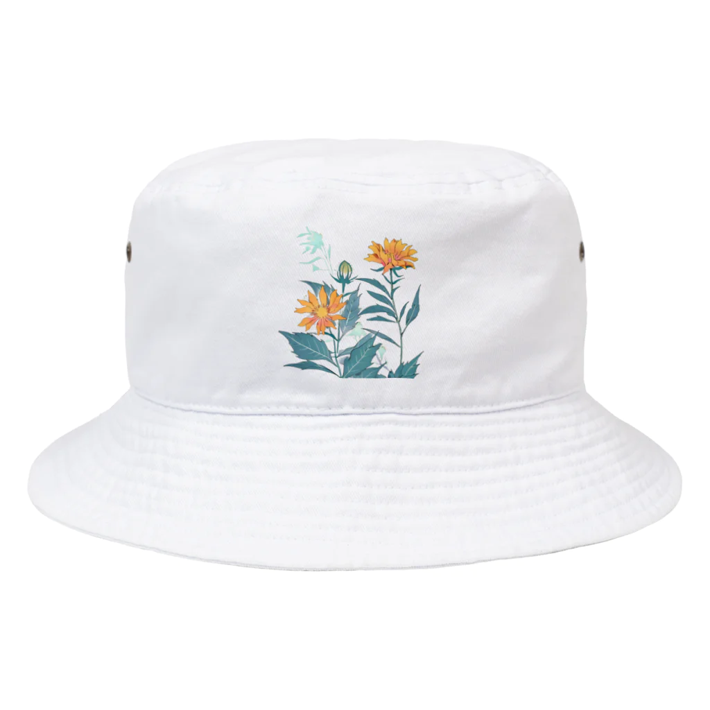 RetrowaveFlowerのRetrowaveFlower-ベニバナ- Bucket Hat