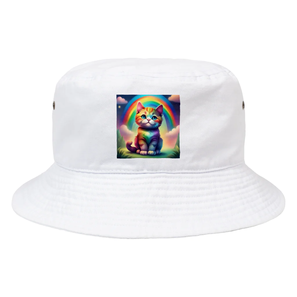 Rainbow-tailのrainbow-にゃんこ Bucket Hat