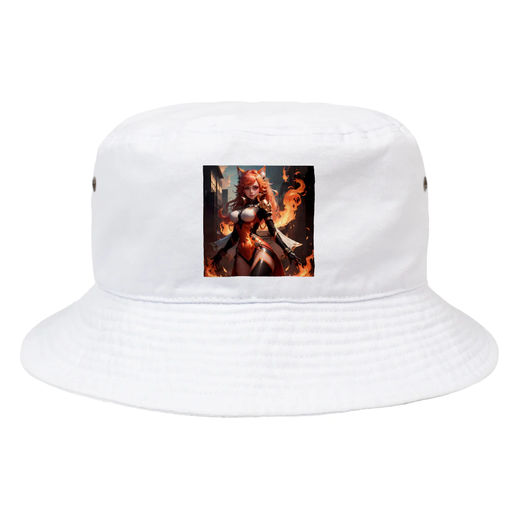 LONGSTONEのフレイムキャットガール Bucket Hat