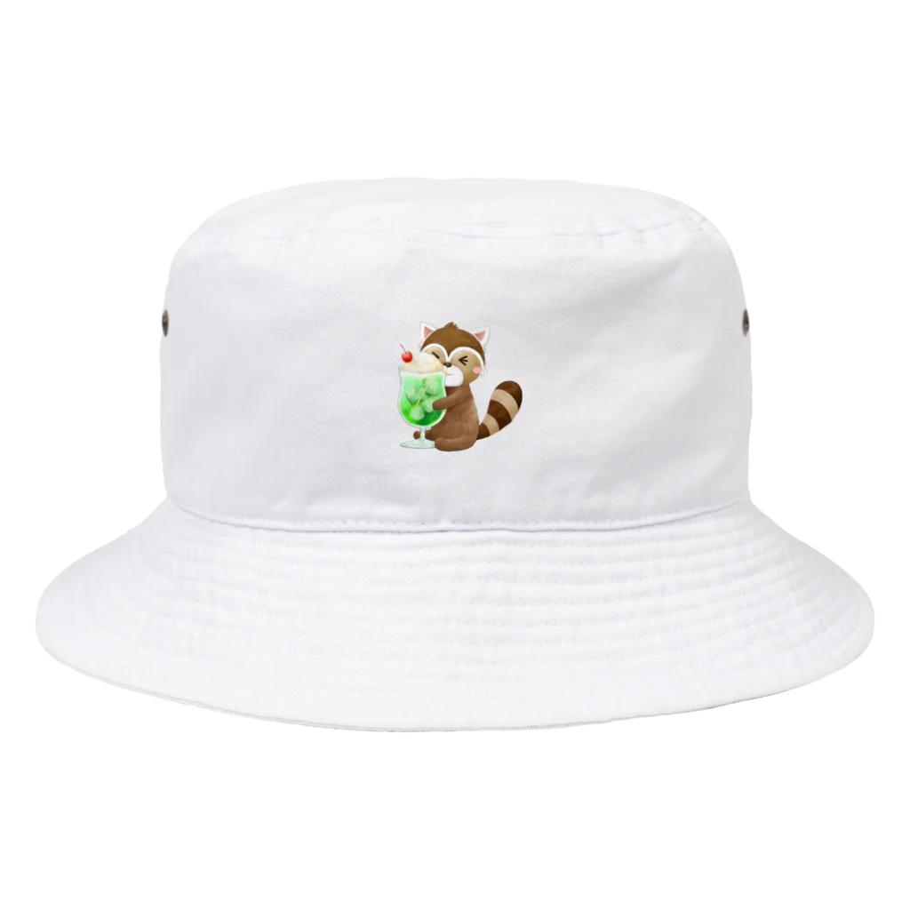 Heatfull_SOYOKAZEのクリームソーダ×レッサーパンダくん Bucket Hat