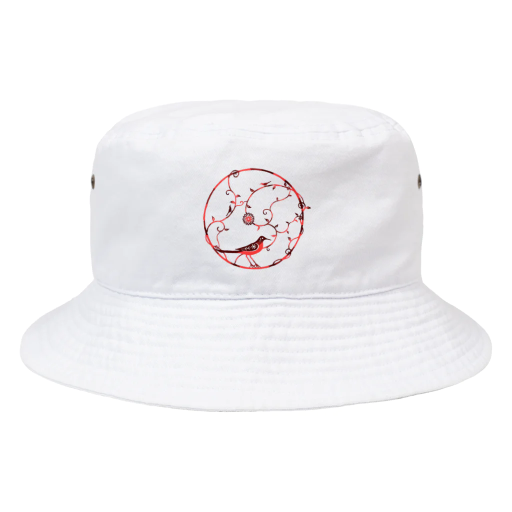 ツバメ堂の赤い鳥 Bucket Hat