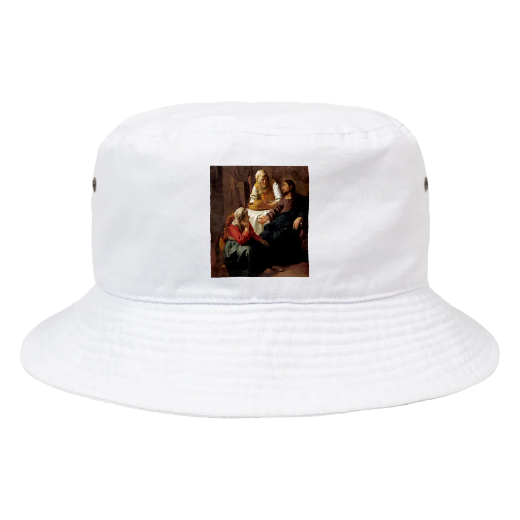 Art Baseのマリアとマルタの家のキリスト / フェルメール(Christ in the House of Martha and Mary 1654) Bucket Hat