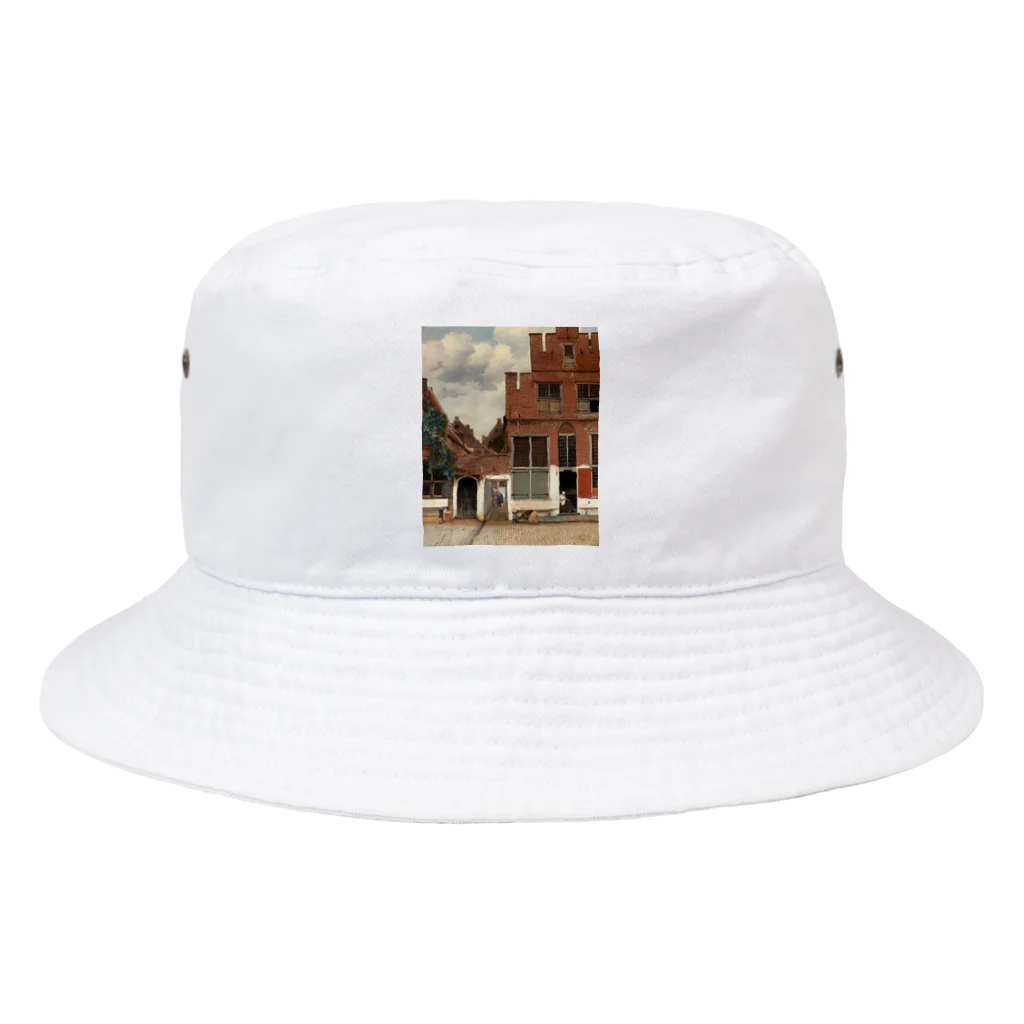 Art Baseの小路 / フェルメール (View of Houses in Delft (The little Street) 1658) Bucket Hat