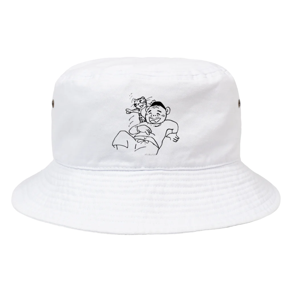 MIRUNOの「ねこおじさん、テレビ」 Bucket Hat