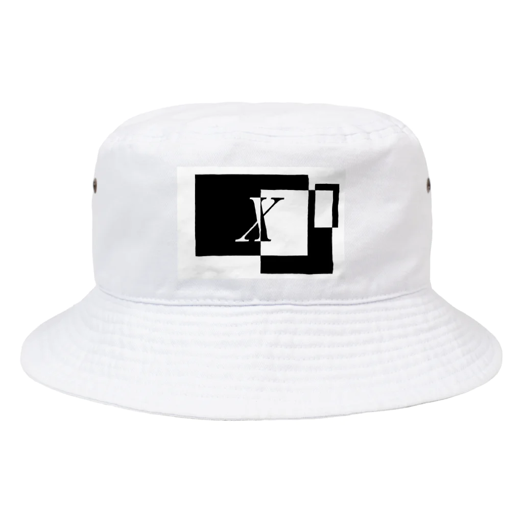 シンプルデザイン：Ｔシャツ・パーカー・スマートフォンケース・トートバッグ・マグカップのシンプルデザインアルファベットX Bucket Hat