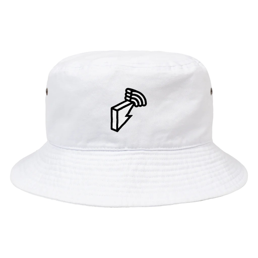 block.fmのblock.fmオフィシャルモノトーンロゴグッズ Bucket Hat