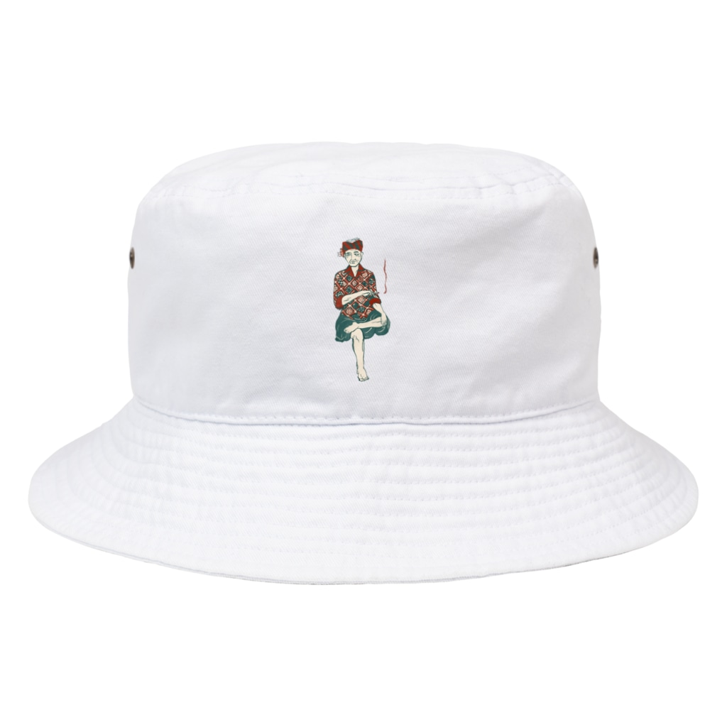 Akane Yabushita SUZURI Shopの【バリの人々】おじいちゃん Bucket Hat