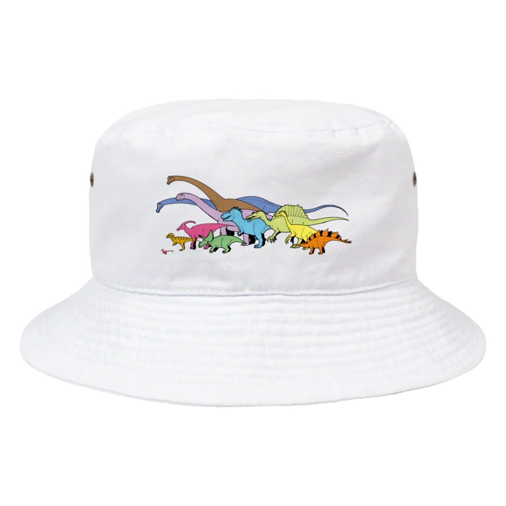 半紙半生の恐竜せいぞろい Bucket Hat