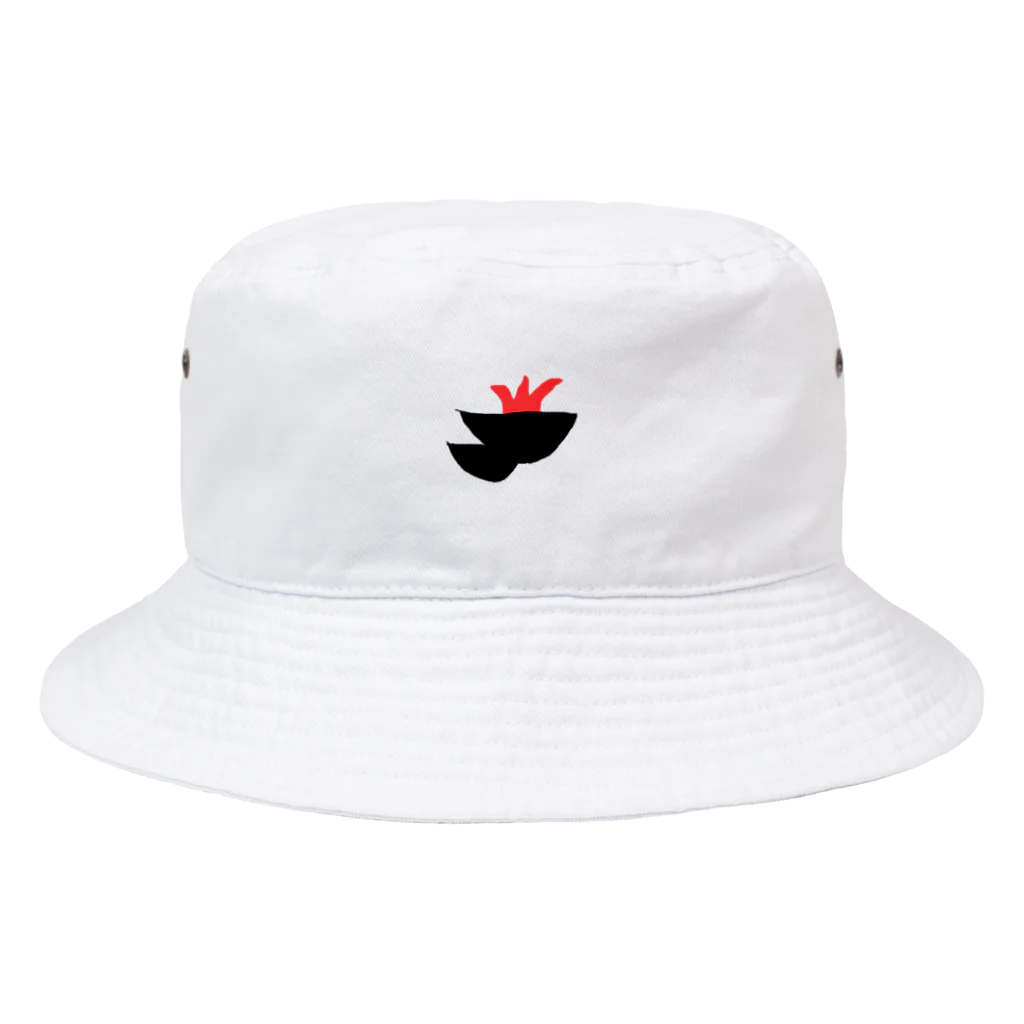 はやかわの赤いギザギザのついた黒い塊 Bucket Hat