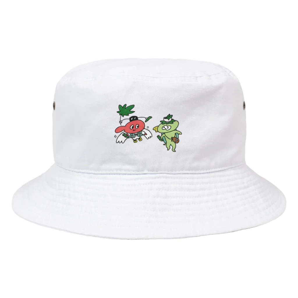 遠州天狗屋👺のてんぐちゃんとカッパくん Bucket Hat