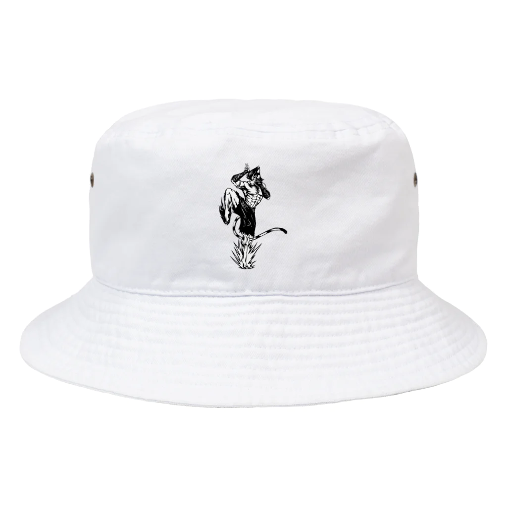 切り絵ariのにゃんこファイター Bucket Hat