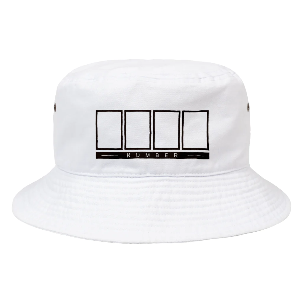 NUMBER -0000-の0000　LOGO Bucket Hat