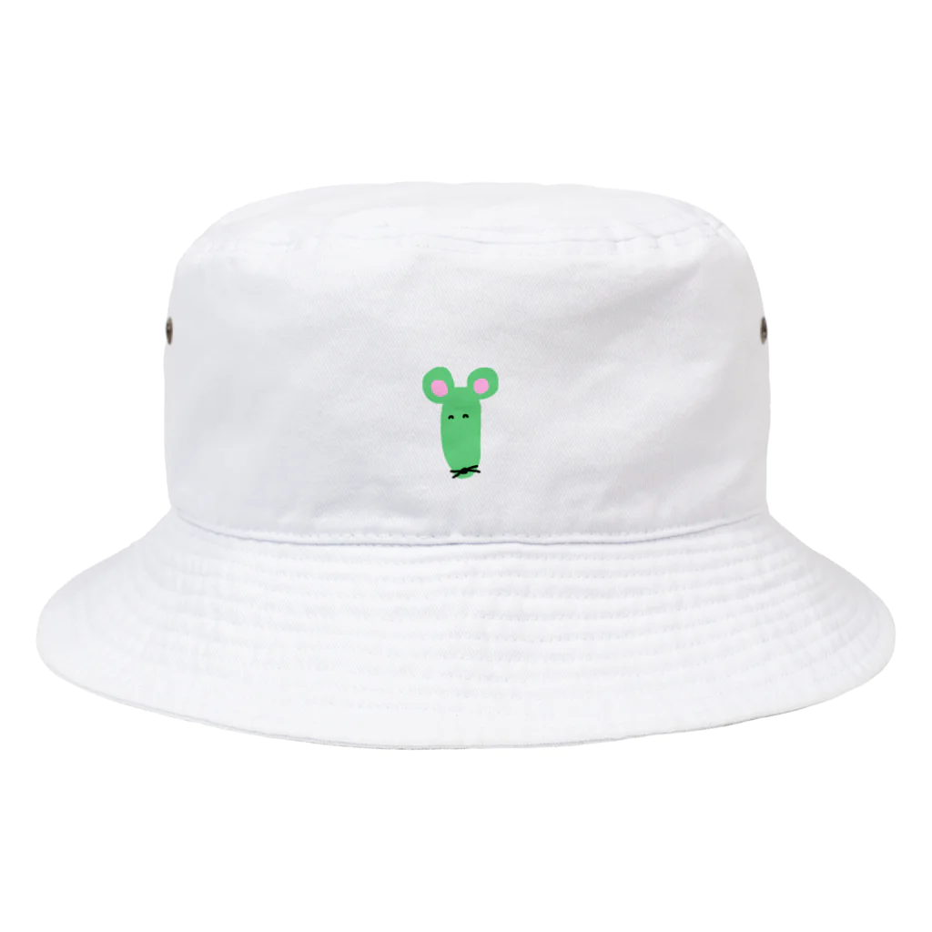 tori_doriのかおながネズミ 緑 Bucket Hat