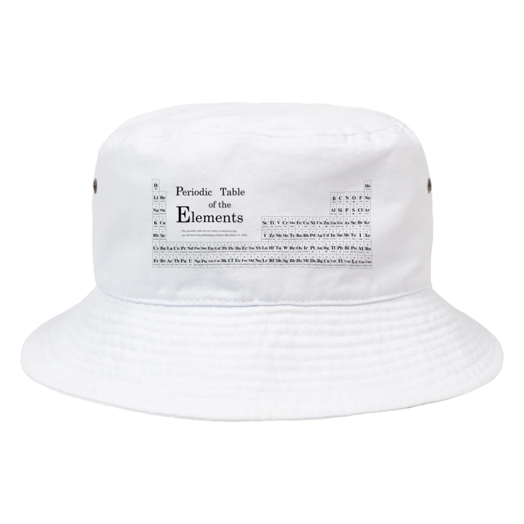 理数系好きで、すみま店の理数系グッズ 元素周期表バケットハット Bucket Hat