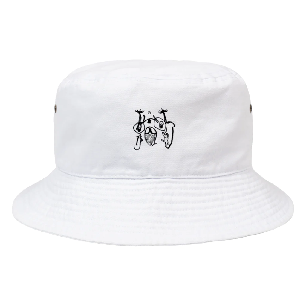 🍩tarojiro(たろじろ) shop🍩のSCREAMINGメガネちゃん Bucket Hat