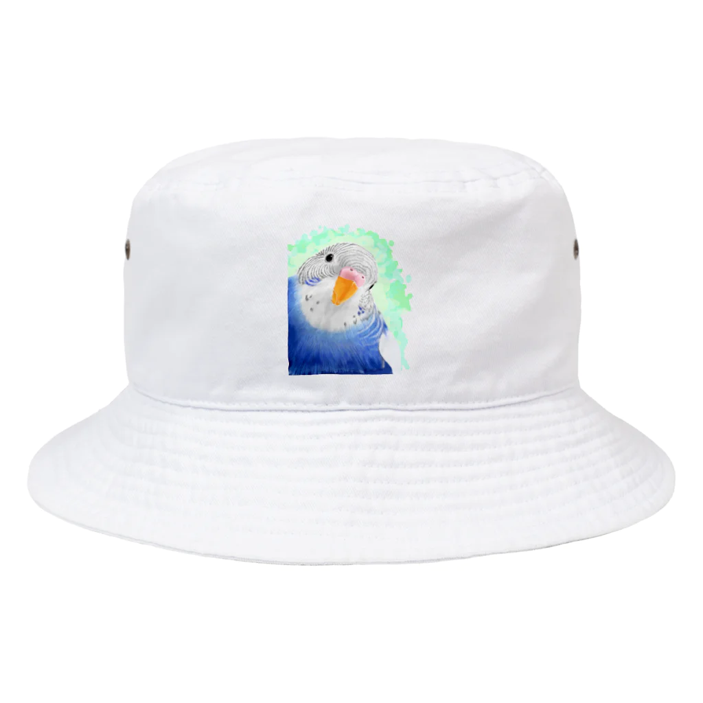 まめるりはことりのセキセイインコ　オパーリン大【まめるりはことり】 Bucket Hat