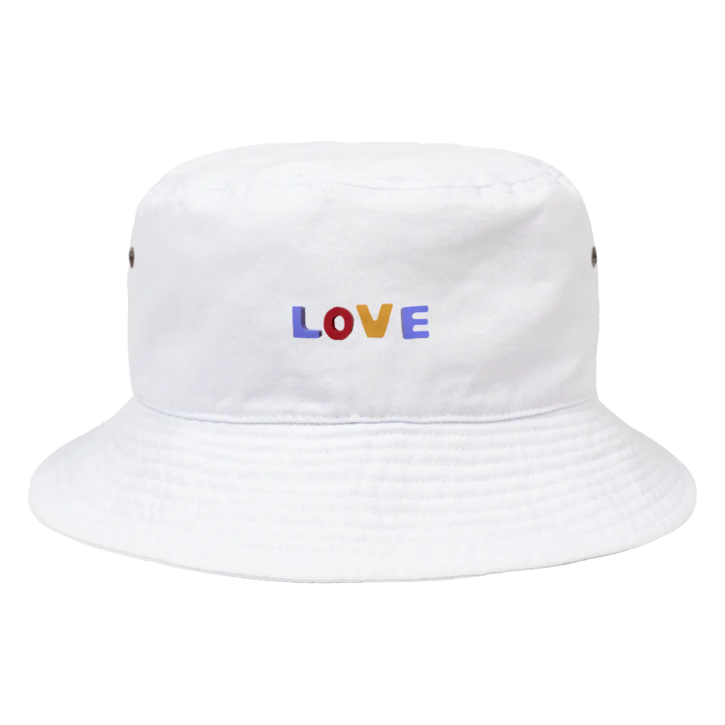 はるうららの “LOVE” （英語のブロックおもちゃ風） Bucket Hat