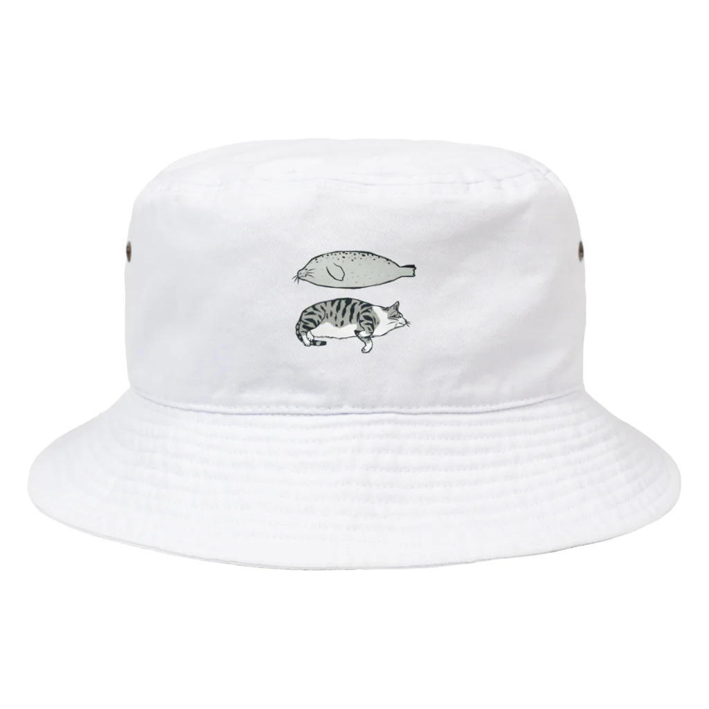 喫茶こぐまやの猫とアザラシ Bucket Hat