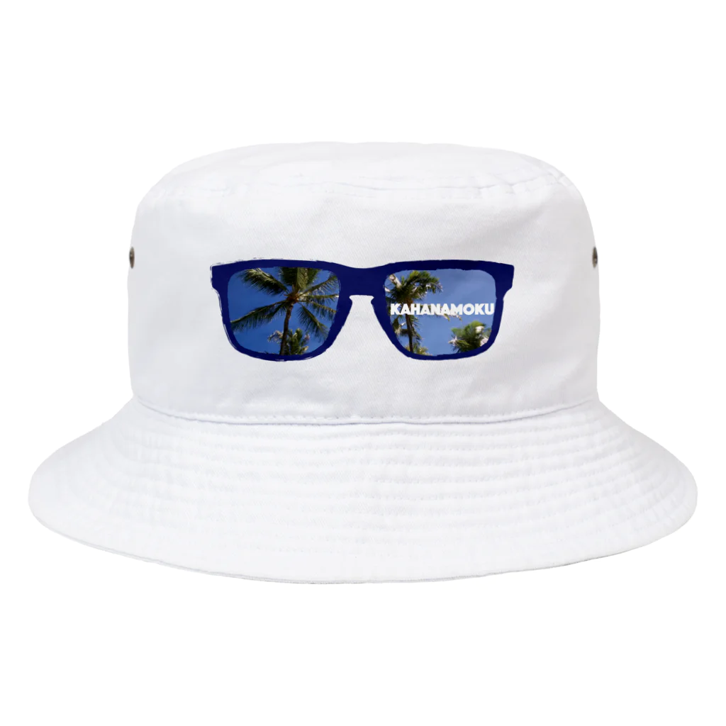 ultra marine yellow_storageのブライト カハナモク ビーチ 青 Bucket Hat